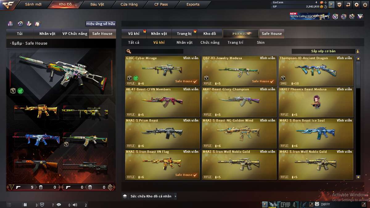 shop acc cf uy tin gia re